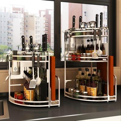 China Multifunctional Kitchen Kitchen Corner Shelf Stainless Steel Bottle Storage Rack for sale