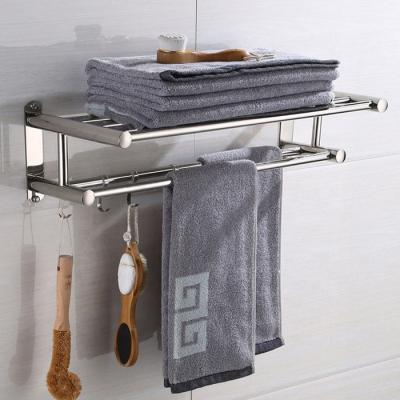 China Hot Selling Hotel Stainless Steel Large Capacity Towel Rack Bathroom Towel FOLDER for sale