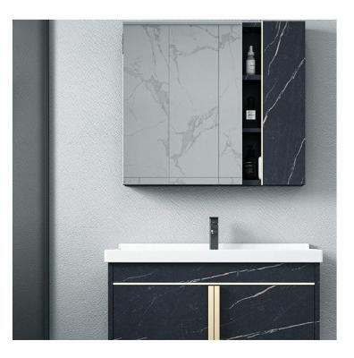 China Modern Waterproof Bathroom Cabinet Wall Mount Cabinet Basin Bathroom Vanity With Mirror for sale