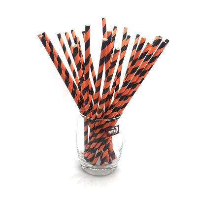 China Materials Straw Party Bar Birthday Wedding Paper Reused Disposable Straw Color Striped Paper Straw for sale