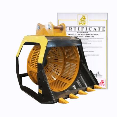 China Excavator Attachment GPR Rotary Screening Bucket For Sale for sale