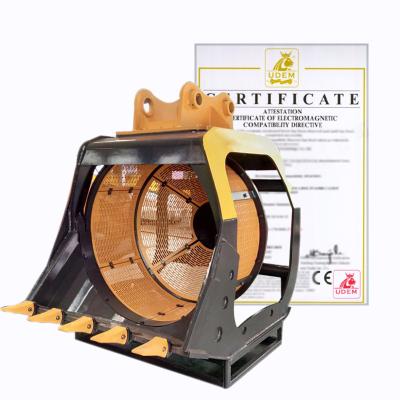 China Excavator Attachment GPR Mini Rotary Screen Bucket Sieving Bucket for Excavator for sale