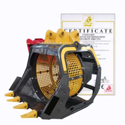 China Attachment Cheap Price 2-5 Ton Excavator Cat 303 Excavator Rotary Screening Bucket for sale