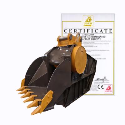 China Excavator Attachment Price Hard Rock Demolition Concrete Crusher Bucket For 7-90 Ton Excavator for sale