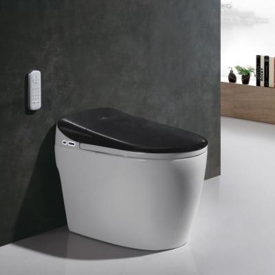 China Double-Flow CLASIKAL New Design Black Cover With Automatic Remote Control Smart Toilet for sale