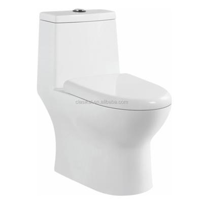 China CLASIKAL Tank Water Washdown Hidden WC One Piece Bathroom Ceramic Sanitary Toilet for sale