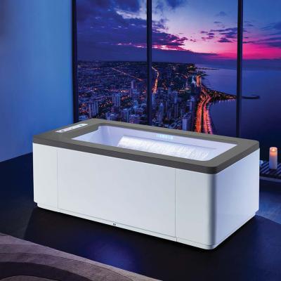 China New Design Acrylic Square Waterfall CLASIKAL Freestanding Bathtub for sale