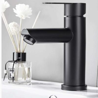 China Thermostatic Faucets Black Color 304 Stainless Steel Faucet For Bathroom Basin Sink Faucet Basin Mixer Tap for sale