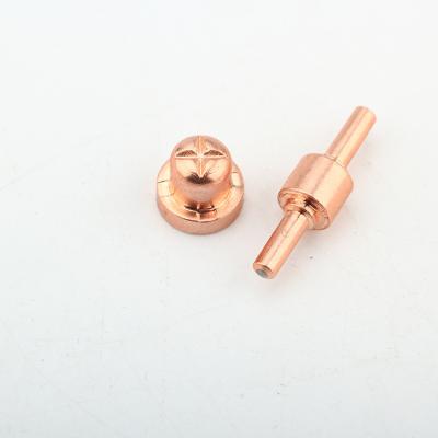 China Good Quality Electrode Nozzle Cutting Torch CNC Electrode Nozzle Copper Plasma Cutting Parts for sale