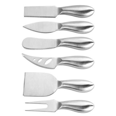 China Viable Stainless Steel Mini Cheese Knife Set of Six for Home Handle Cavity Handle Cheese Knife for sale