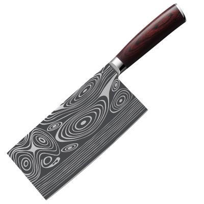 China Viable Professional Stainless Steel Handle Factory Price Rosewood Damascus Material Kitchen Knife for sale