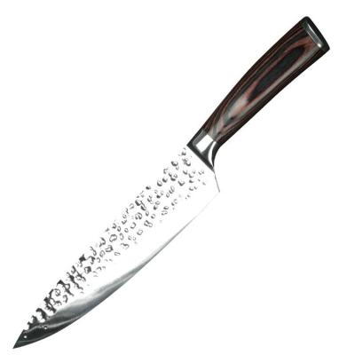 China Viable Hot Selas 8 Inch 7CR17MOV Stainless Steel Kitchen Knife Double Head Wooden Handle Knife With Color for sale