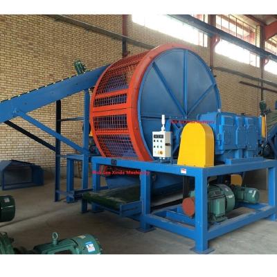 China Easy Operation Car Tire Crusher Waste Tire Shredder Recycling Production Line for sale