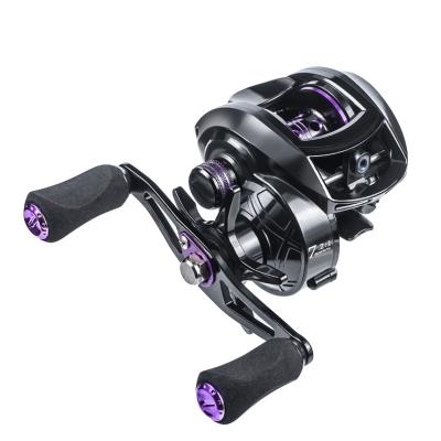 China LEFT HAND Cnc Stability 8kg Max Darg Ultra Smooth High Speed ​​7.2:1 Good Fishing Reel Saltwater Baitcast Reel 12+1 for sale