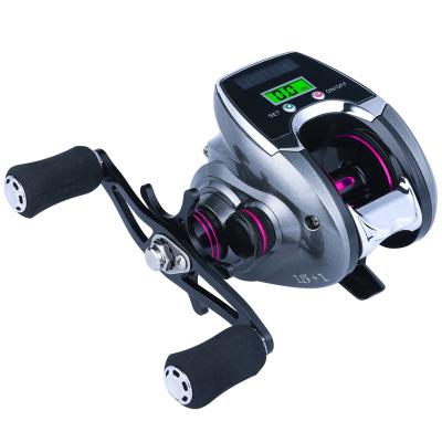 China High Quality 8.0:1 18+1 Loaded LEFT HAND Digital Rolling Ball Fishing Reel Electric Baitcasting Fishing Casting Reel for sale