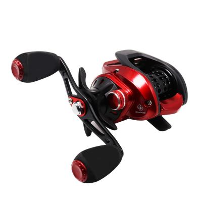 China Wholesale LEFT HAND sea fishing reel round baitcasting red fishing rod reels saltwater bait fishing reel for sale