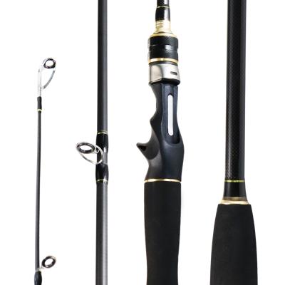 China 1.8M 2.1M 2.4M Ultralight Spinning Carbon 2 Section Carbon Fiber Bass Trout Fish Fishing Rod for sale