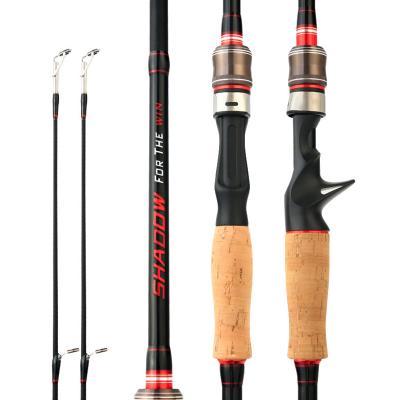 China High Quality Carbon Medium Light Red Spinning Casting Lure Fishing Rod Slow Casting Carbon Rods for sale