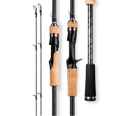 China Power M MH 2 Section High Carbon Fiber 1.8M 2.1M Carbon 2.4M Casting Rod Light Spinning Carp Fishing Rod for sale