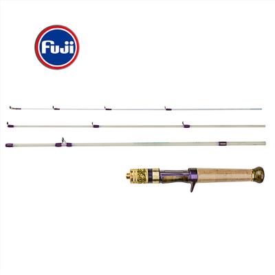 China Ultra Light FUJI 1.4M Wood Handle 4 Section Carbon Slow Spinning 4 Pieces Fishing Rod for sale