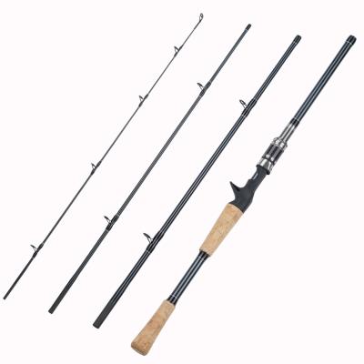 China Hot Selling Portable 2.1M 2.4M 2.7M Carbon Fiber 4 Piece Fishing 4 Section Rotation Rod for sale