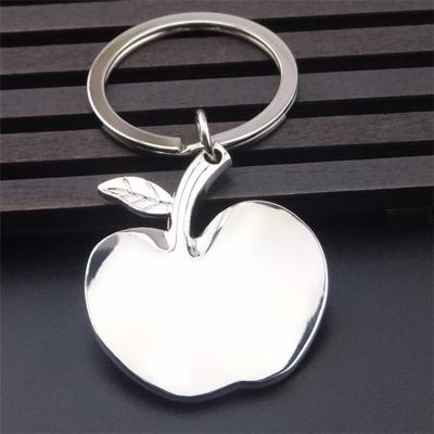 China Cheap custom apple shape fruit logo fruit shape car key chain contemporary and contracted touch start screen start multi chain for sale