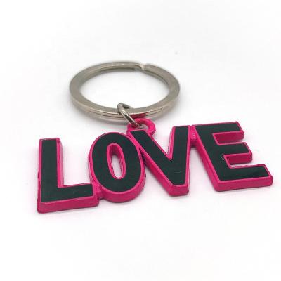 China Manufacturer Latest Love Alphabet Key Chain Contemporary and Contracted Custom Design Key Chain from Giftscharm for sale