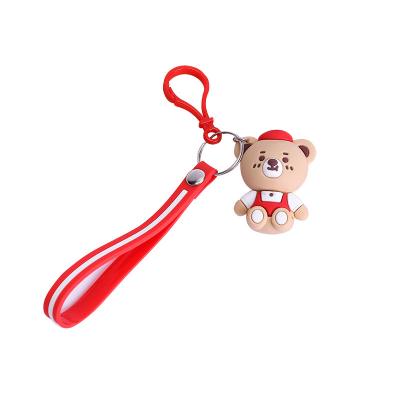 China Leye Cartoon PVC Animal Pendant Key Chain Cute Promotional Cheap Lovely Price Soft Custom Cartoon for sale