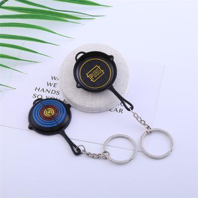 China Hot Selling Good Quality Fashion Diy Logo Metal Mini Pot Keychain De Leye 2020 Metal Souvenir Key Chain for sale