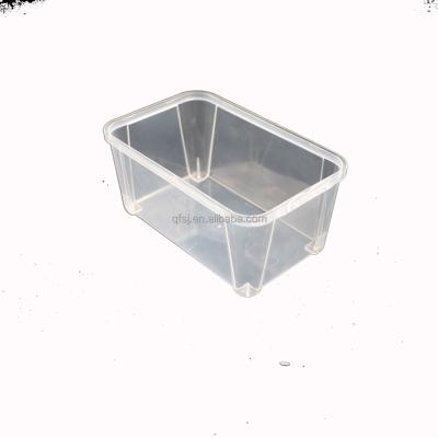 China DOUBLE WALL Customs IML Microwave Plastic Freezer Safe Rectangle Recyclable Clear Food Storage Containers With Lids for sale