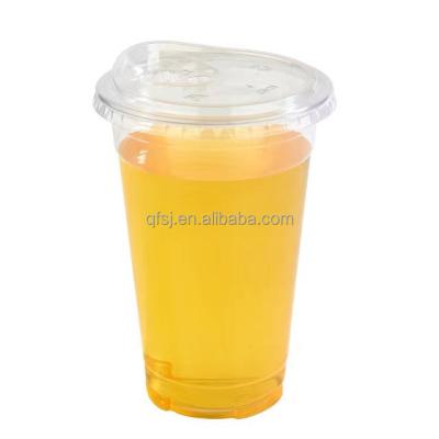 China Factory direct sale 20oz takeaway food plastic disposable PET cup cold and hot drink cup with lid for sale