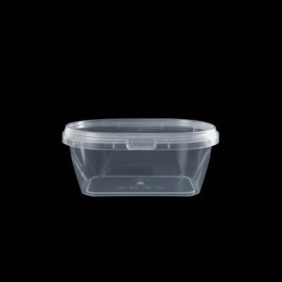 China 550ml Reusable Plastic Airtight Container Custom Microwavable Oval Shape Containers szie and printing logo take out food containers for sale