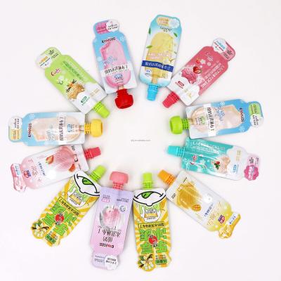 China Laminated Barrier Custom Printing Juice Bag All Kinds Of Shape Liquid Packaging Plastic Easy To Tear Spout Pouch For Kinds Of Food for sale