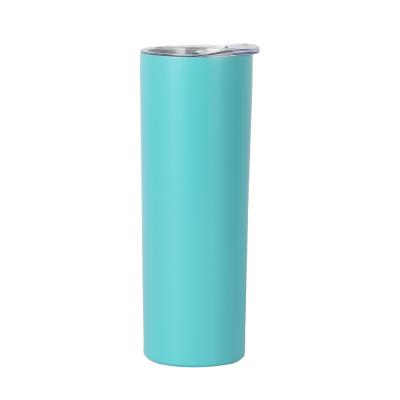 China Wholesale PORTABLE 20 oz Double Wall Water Bulk Cup Stainless Steel Wall Thermos Slim Cup With Lid And Straw for sale