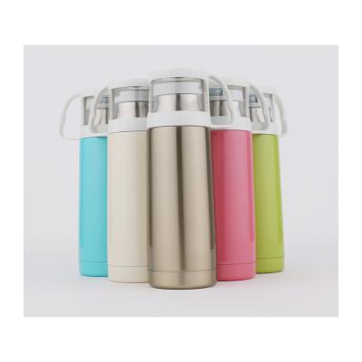 China 304 Stainless Steel PORTABLE Double-Layer Creative Transparent Vacuum Cup Lid Fashion Portable Vacuum Flask for sale