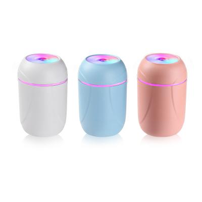 China Color Changing LED Light 2021 New Product Bestselling Dual Spray Water USB Rechargeable Humidifier With Color Chang Light Dixits for sale