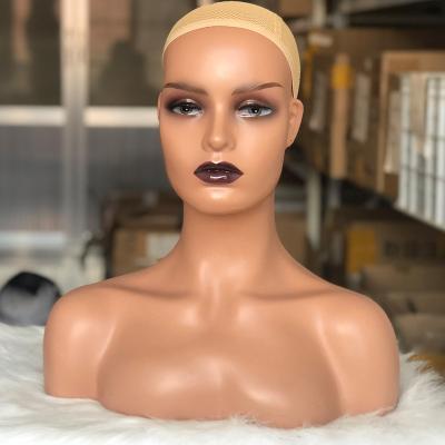 China Realistic Black Female Mannequin Mannequin Size Wig Stand Display Mannequin Main Head Plus Bust for sale