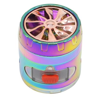 China Zinc Alloy Lighters and Accessories Creative New Design Wind Blade Smoking Cover with Dry Drawer Rainbow Color Zinc Metal Convenient Smoking for sale