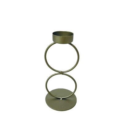 China Mini Geometric Modern Holder Round Long Home Decor Base Rod Metal Candle Holder Home Decorative Candelabra for sale