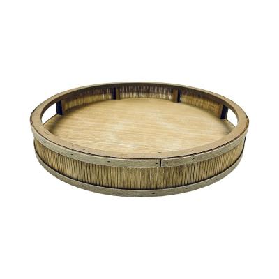 China Decorative Sustainable Wooden Serving Tea Trays and Coffee Table Cake and Cheese Food Storage Serving Trays for sale