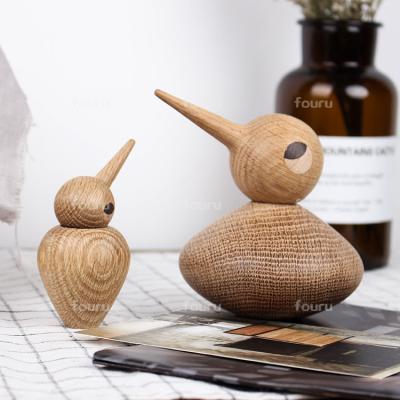 China Europe Lovely Solid Wood Animal Accessories Bird For Home Decor for sale