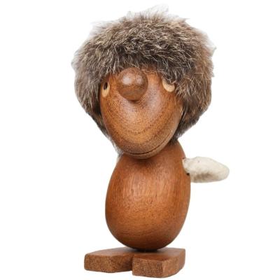 China Europe style Nordic classic wooden products optimists hairy figurines ornament for home decoration for sale