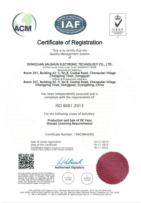 ISO9001 - Shenzhen Manheat Clothing Co., Ltd.