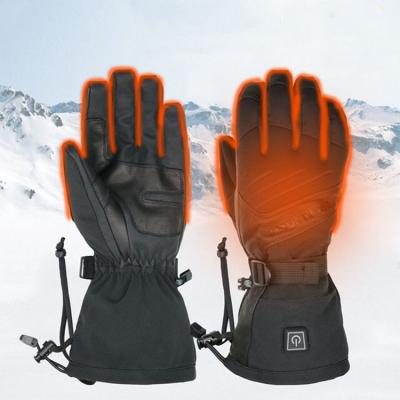 China Factory Breathable Winter Heated Gloves Sports Heated Motorcycle Ski Snowboard Waterproof Windproof Gloves for sale