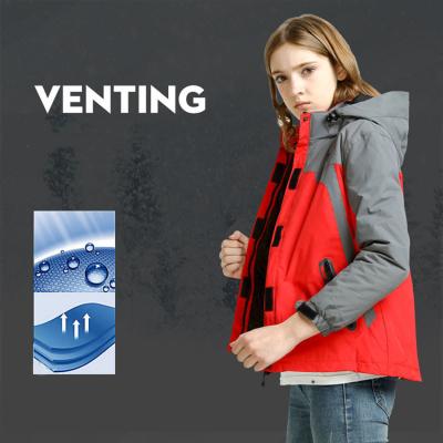 China Outdoor Windproof Rechargeable Coats Infrared Heated Jacket Anti-Shrink With Hood For Women Coat Battery Included for sale