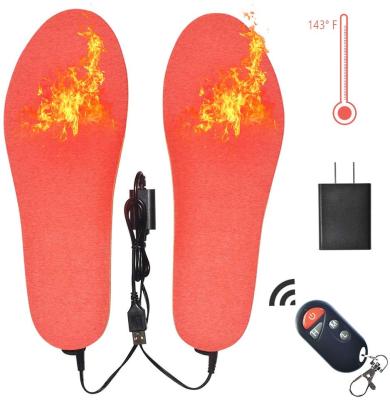 China EVA 3.7V winter lithium battery powered heated insole thermal boot pads heated insoles for sale