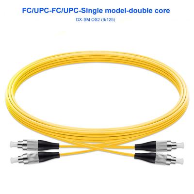 China Fiber Optic Patch Cord FC/UPC~FC/UPC Single Mode Duplex Core OS2 LSZH for sale