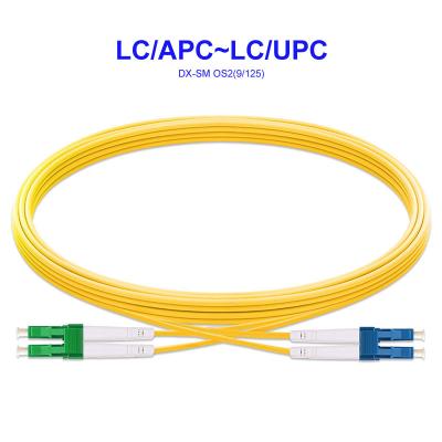 China La base OS2 LSZH del duplex del solo modo del cable de fribra óptica LC/APC~LC/UPC modifica para requisitos particulares en venta