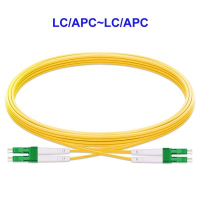 China LSZH LC/APC Fiber Optic Network Cable Duplex Core OS2 OFNP 2 Core for sale