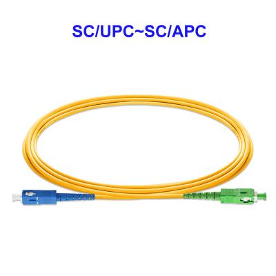 China 1310nm SC/UPC~SC/APC Fiber Patch Cables Single Mode OS2 LSZH 1 Core for sale